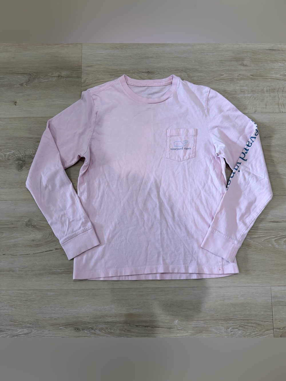 Vineyard Vines Light Pink Long-Sleeve Pocket Tee